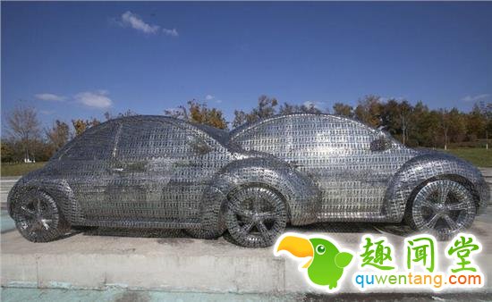 百万囍字拼成汽车，大师之作！