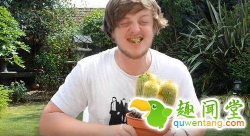 男子直播吃仙人掌，脑子被刺坏了？