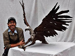 这可不是什么标本 这些动物全是用一堆木