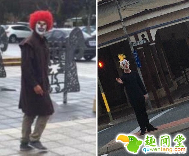 蝙蝠侠反派附身？澳大利亚窜出一群吓人的小丑