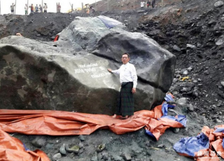 缅甸矿工意外挖到「跟房子一样大」的巨大